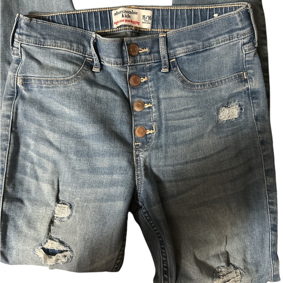 Girls high rise tapered leg jean leggings size 15/16 - Picture 2 of 5